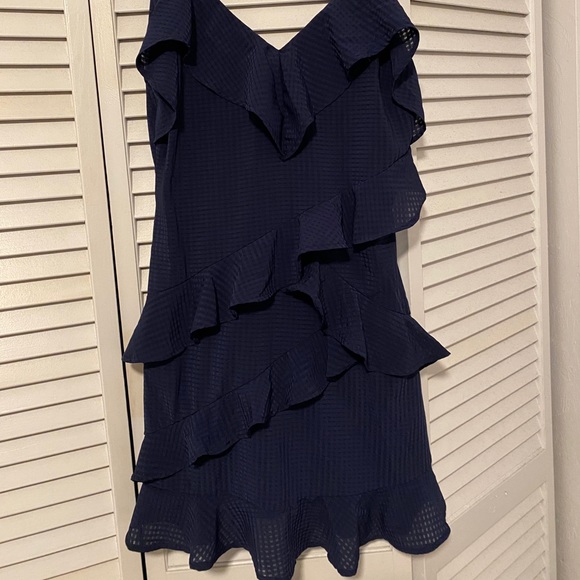 GB Navy Ruffle Dress - Picture 2 of 3